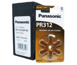 Pilha para Aparelho auditivo Panasonic 312 - Caixa com 10 cartelas - 60 Unidades