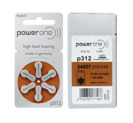 Pilha para Aparelho auditivo Power One 312