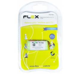 Bateria Flex para Telefone Sem Fio - Tipo 69 - 600mAh - 2,4V - FX-70U -  Cartela com 1