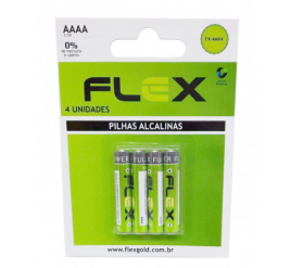 Bateria Flex - AAAA -  Alcalina - Cartela com 4