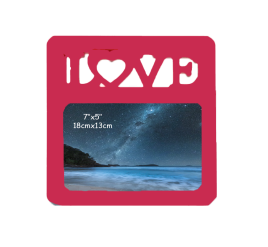 Porta Retrato de PVC Love 13x18 - Horizontal - Pink - 3248